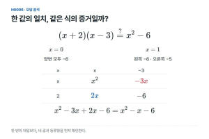 x=0에서는 맞는 전개식, 항등식일까
