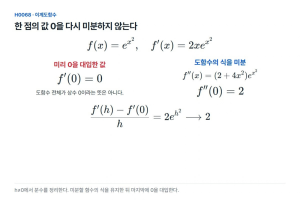 미분한 뒤 0을 넣는 순서는 이계도함수에서도 중요하다