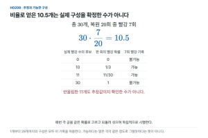 추정한 빨강 공이 10.5개, 반올림하면 구성까지 확정될까