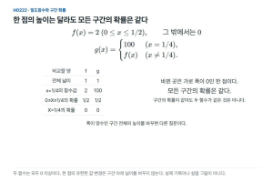 한 점의 밀도값을 바꾸면 모든 구간의 확률도 달라질까
