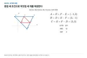 세 변의 중점을 알고, 원래 삼각형을 되찾을 수 있을까